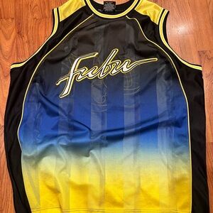 Vintage Fubu Tank Top 05 Purple Yellow Coloring 2xl